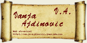 Vanja Ajdinović vizit kartica